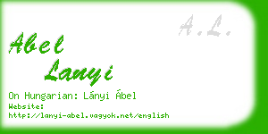 abel lanyi business card