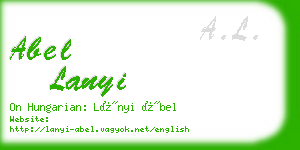 abel lanyi business card